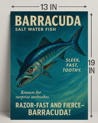Barracuda Salt Water Predator Wall Art Print PosterGoat
