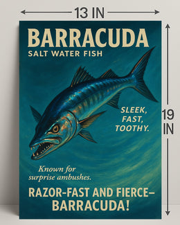 Barracuda Salt Water Predator Wall Art Print PosterGoat