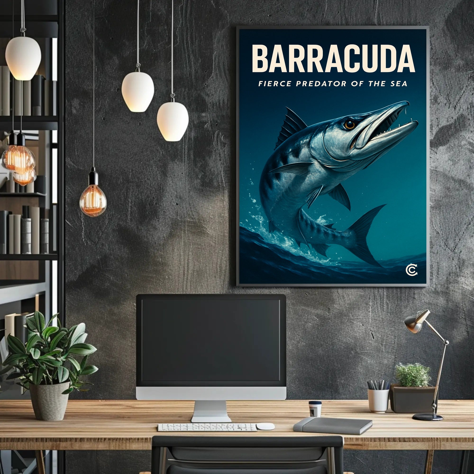 Barracuda Sea Life Poster Wall Art Decor PosterGoat