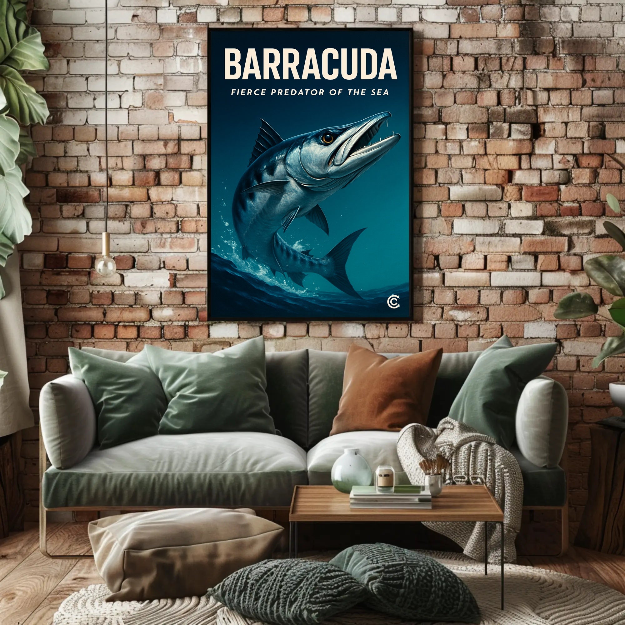 Barracuda Sea Life Poster Wall Art Decor PosterGoat
