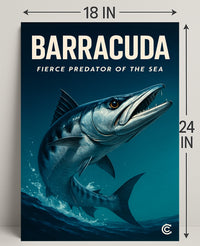 Barracuda Sea Life Poster Wall Art Decor PosterGoat