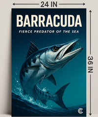 Barracuda Sea Life Poster Wall Art Decor PosterGoat
