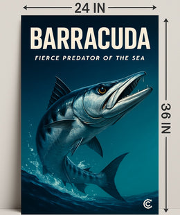Barracuda Sea Life Poster Wall Art Decor PosterGoat