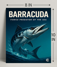 Barracuda Sea Life Poster Wall Art Decor PosterGoat