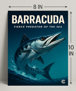 Barracuda Sea Life Poster Wall Art Decor PosterGoat