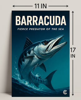 Barracuda Sea Life Poster Wall Art Decor PosterGoat