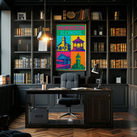 Barrington Illinois Pop-Art Heritage Travel Poster PosterGoat