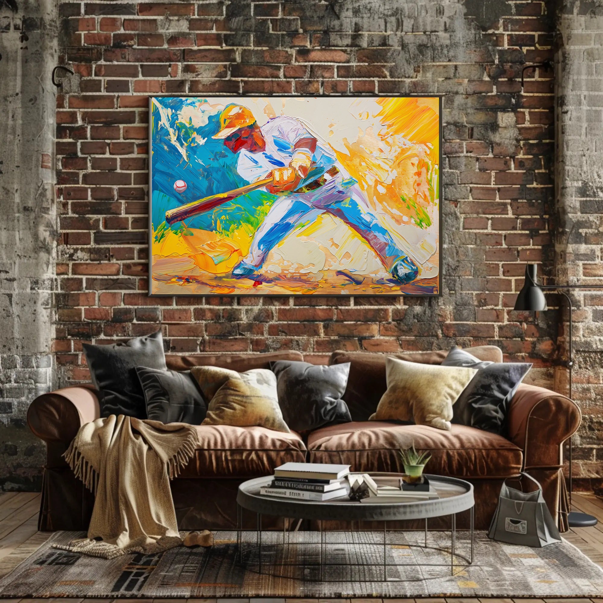Baseball Impressionist Energy Sports Poster PosterGoat