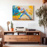 Baseball Impressionist Energy Sports Poster PosterGoat