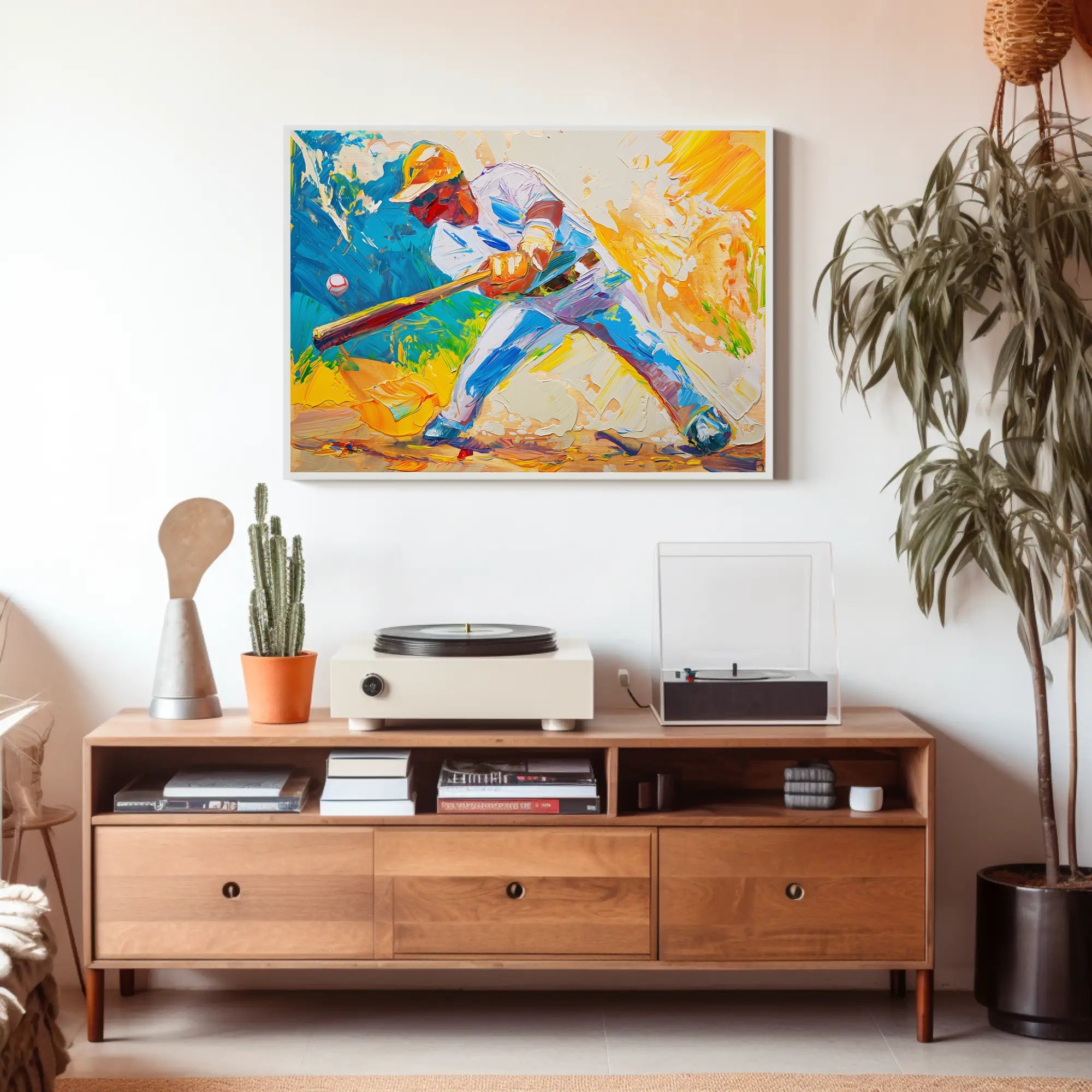 Baseball Impressionist Energy Sports Poster PosterGoat