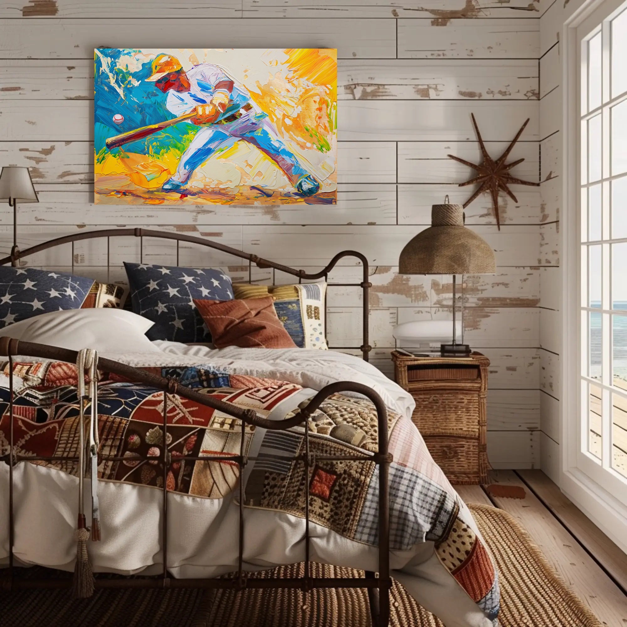Baseball Impressionist Energy Sports Poster PosterGoat