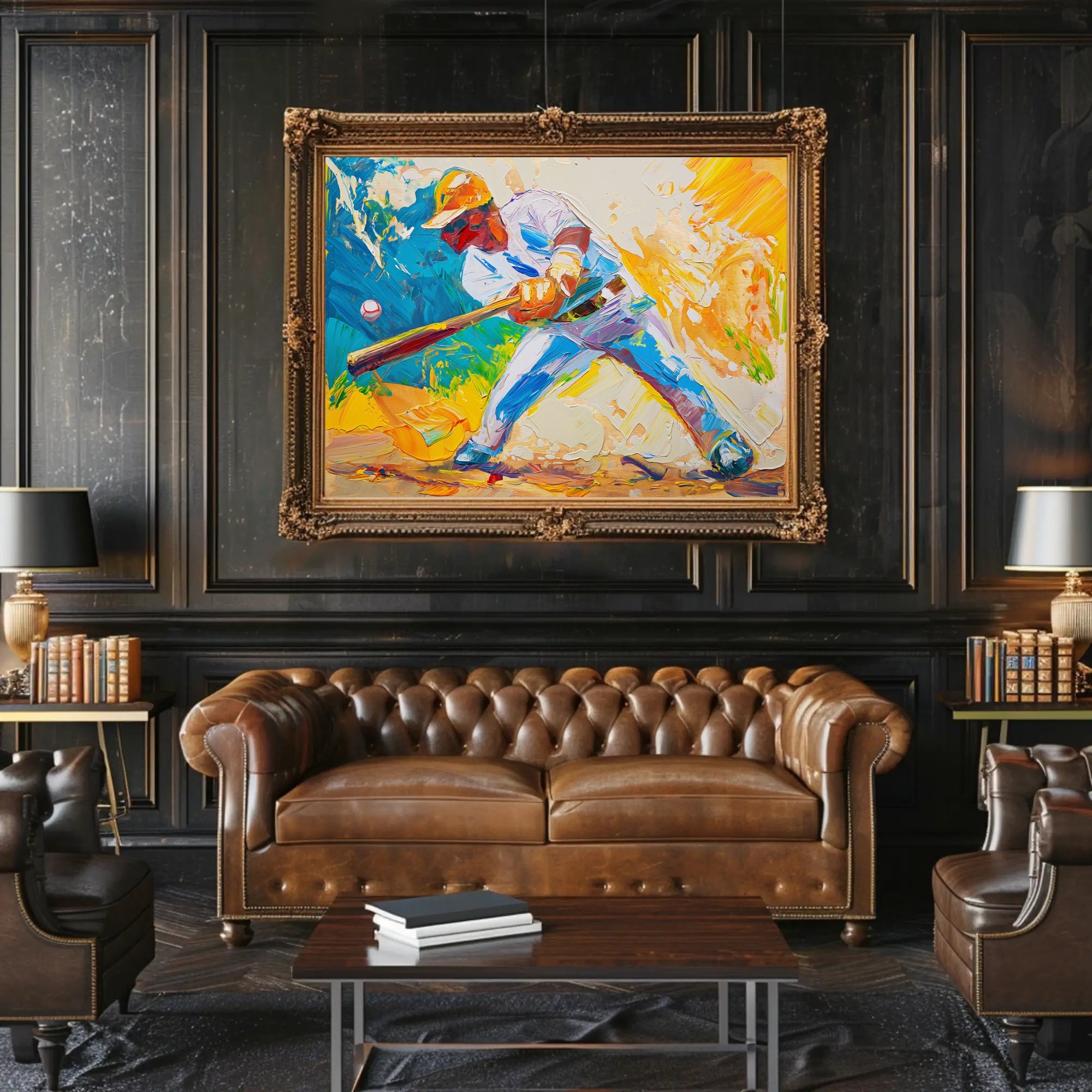 Baseball Impressionist Energy Sports Poster PosterGoat