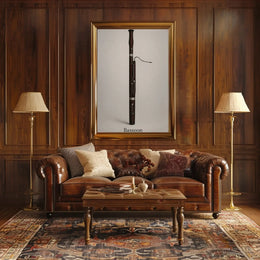 Bassoon Elegance: Minimalist Musical Instrument Artistic Poster PosterGoat