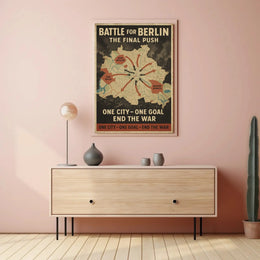 Battle for Berlin Vintage WWII Propaganda Poster PosterGoat