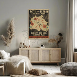 Battle for Berlin Vintage WWII Propaganda Poster PosterGoat