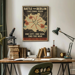Battle for Berlin Vintage WWII Propaganda Poster PosterGoat
