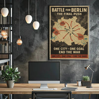 Battle for Berlin Vintage WWII Propaganda Poster PosterGoat