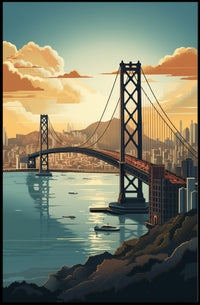 Bay Bridge Harmony in Urban or Cityscape Poster PosterGoat