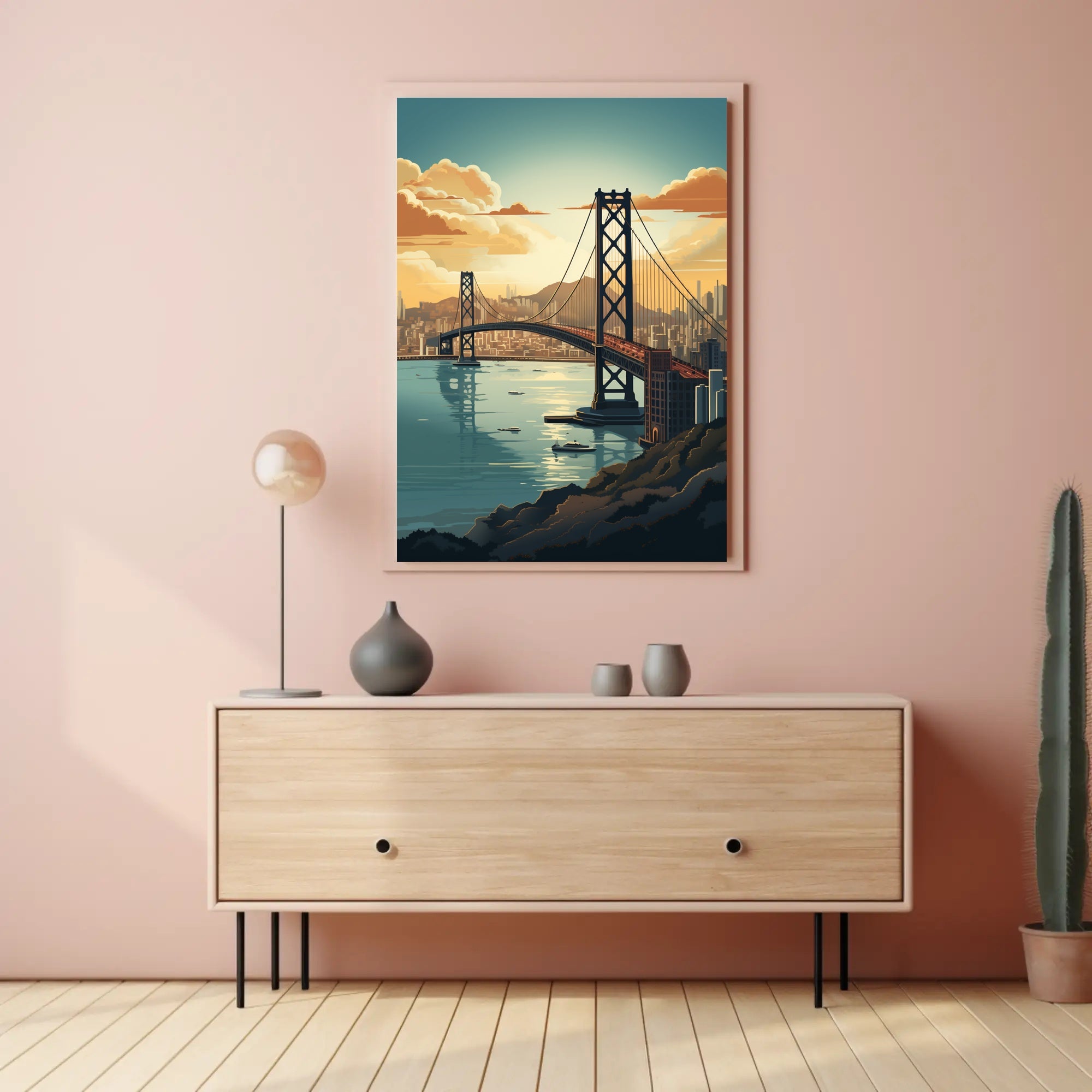 Bay Bridge Harmony in Urban or Cityscape Poster PosterGoat