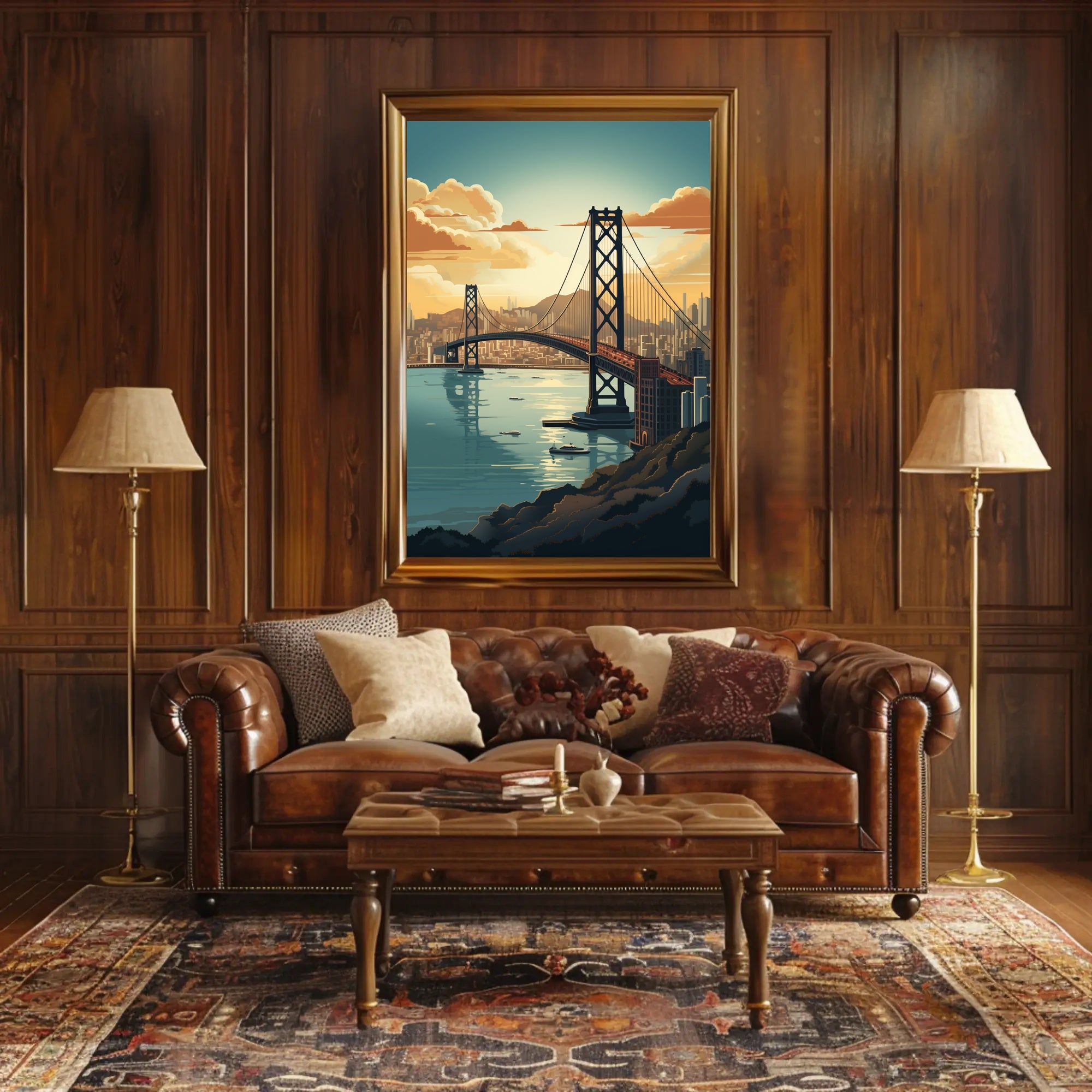 Bay Bridge Harmony in Urban or Cityscape Poster PosterGoat
