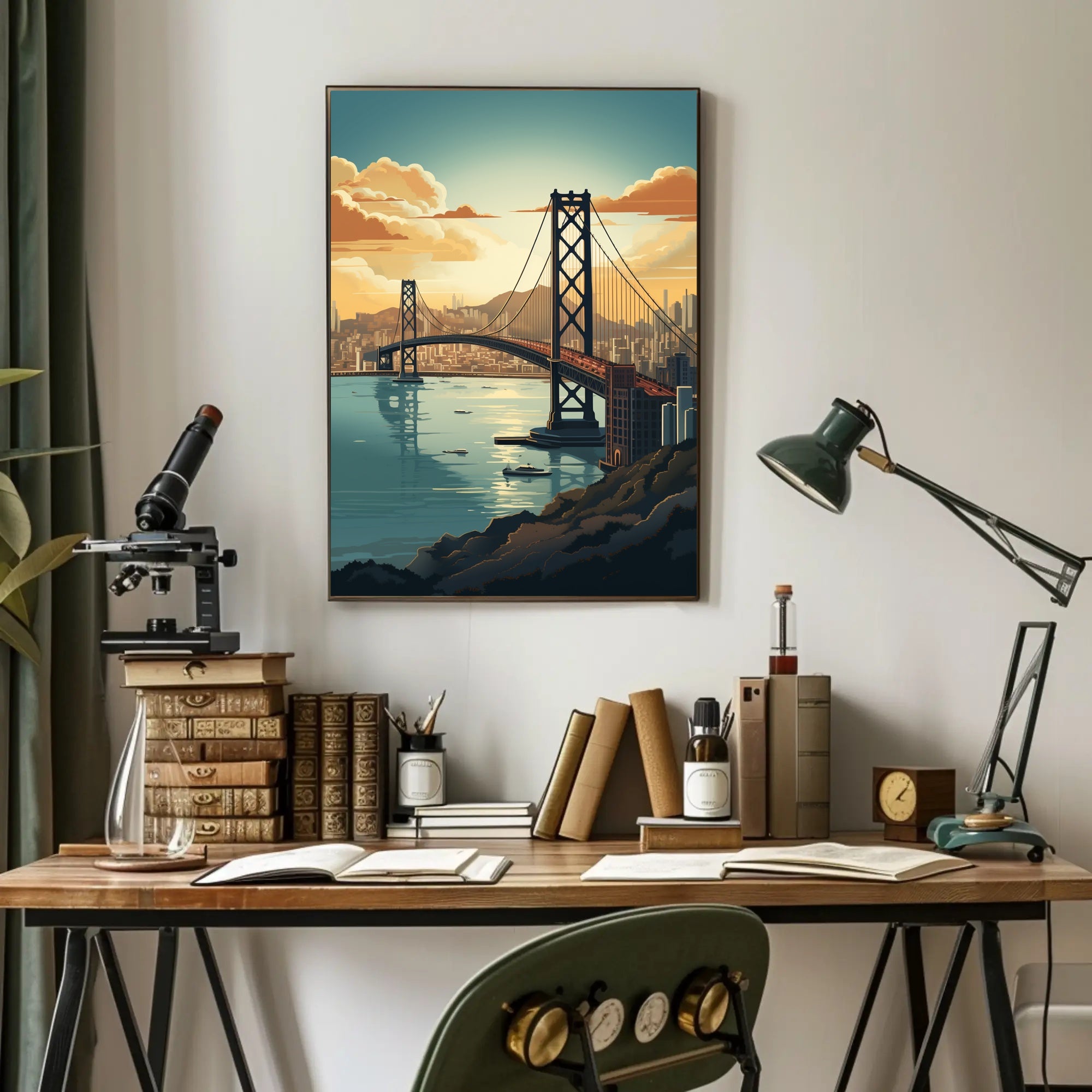 Bay Bridge Harmony in Urban or Cityscape Poster PosterGoat