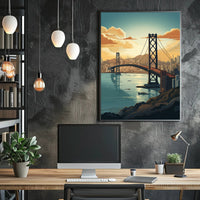 Bay Bridge Harmony in Urban or Cityscape Poster PosterGoat