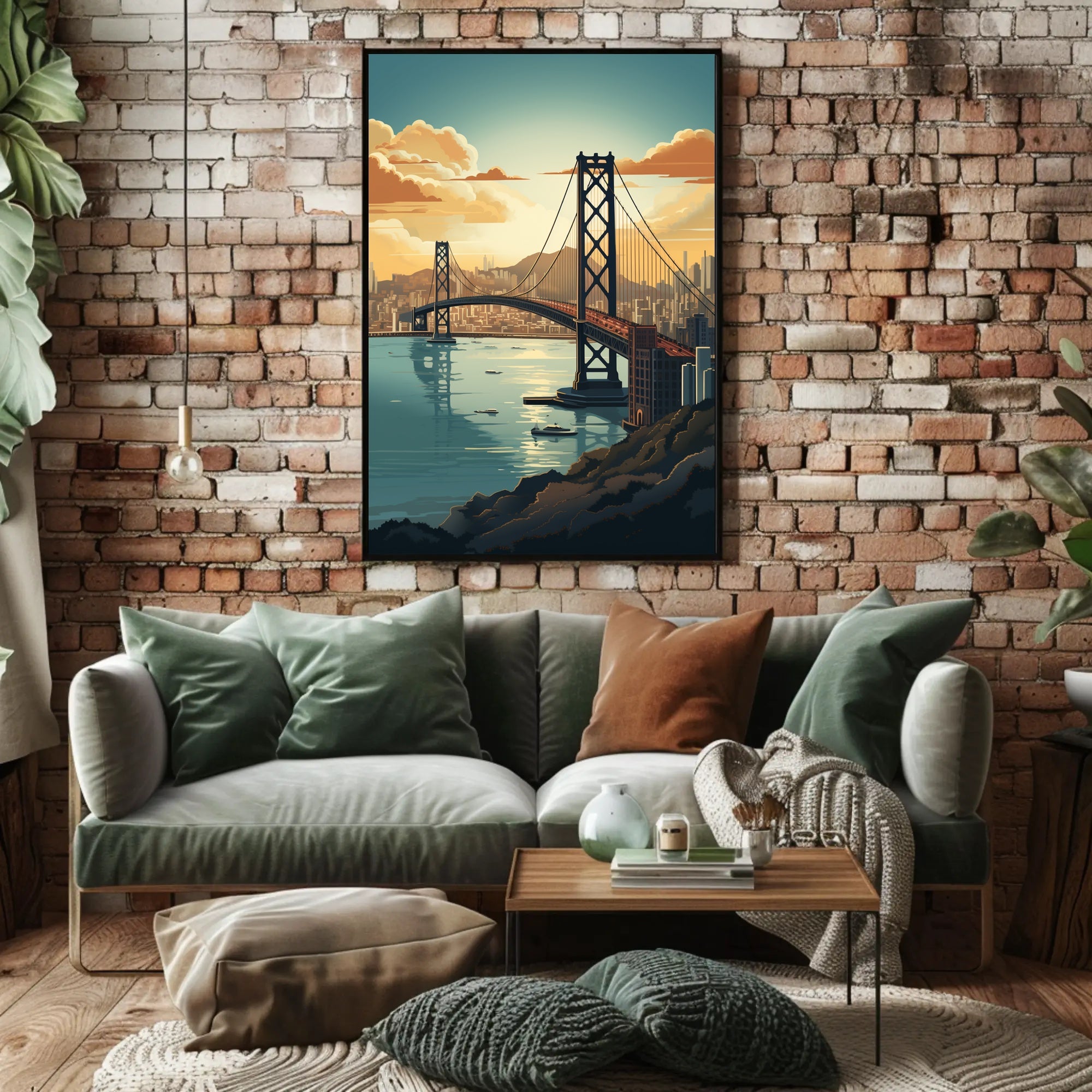 Bay Bridge Harmony in Urban or Cityscape Poster PosterGoat