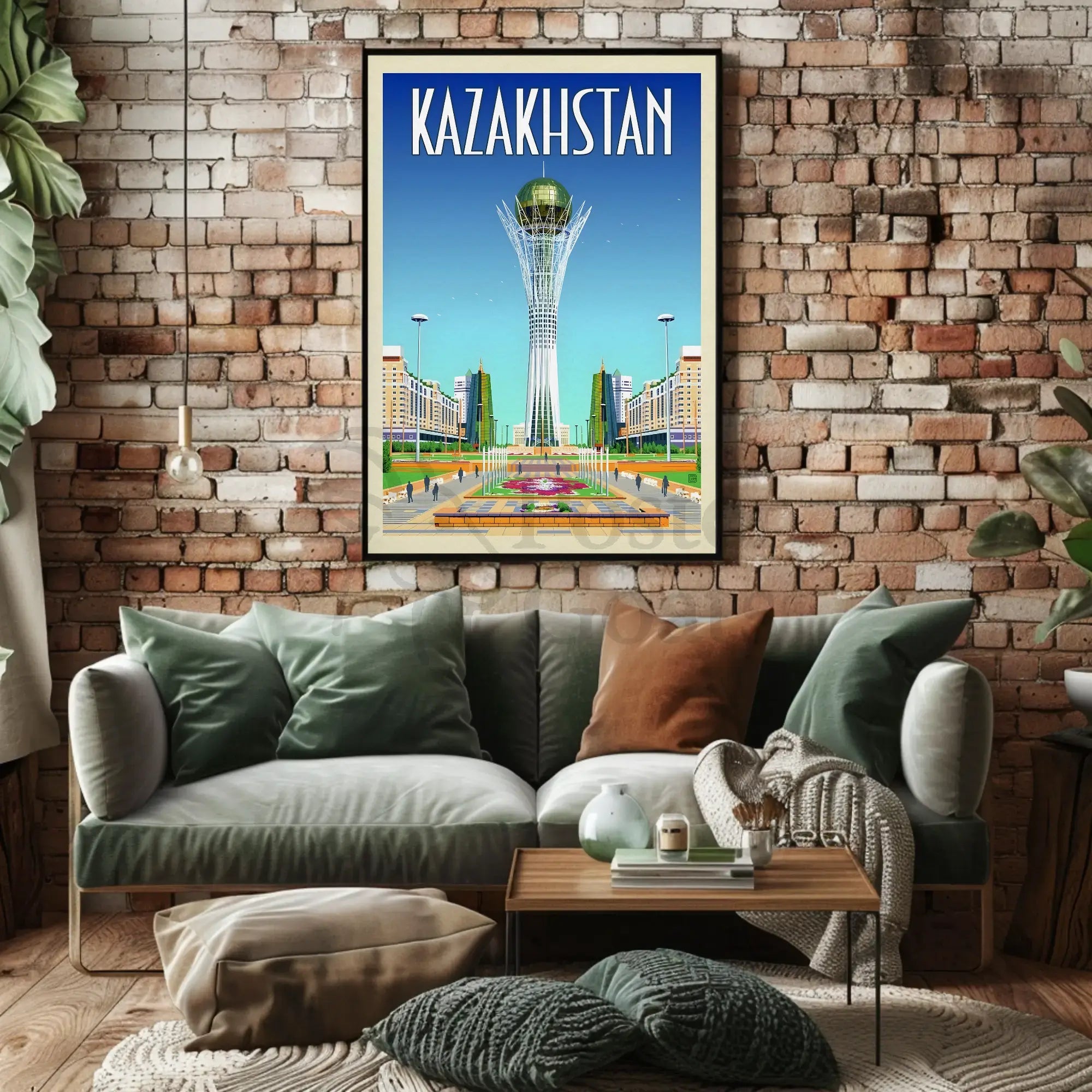 Bayterek Tower in Astana Kazakhstan Travel Poster PosterGoat