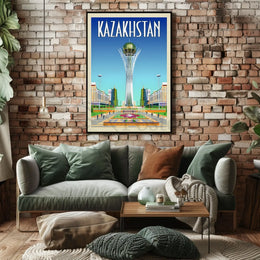 Bayterek Tower in Astana Kazakhstan Travel Poster PosterGoat
