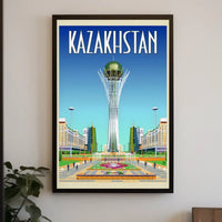 Bayterek Tower in Astana Kazakhstan Travel Poster PosterGoat