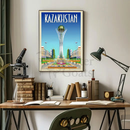 Bayterek Tower in Astana Kazakhstan Travel Poster PosterGoat