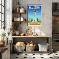 Bayterek Tower in Astana Kazakhstan Travel Poster PosterGoat