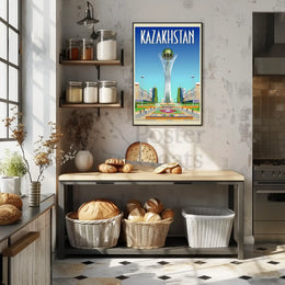 Bayterek Tower in Astana Kazakhstan Travel Poster PosterGoat