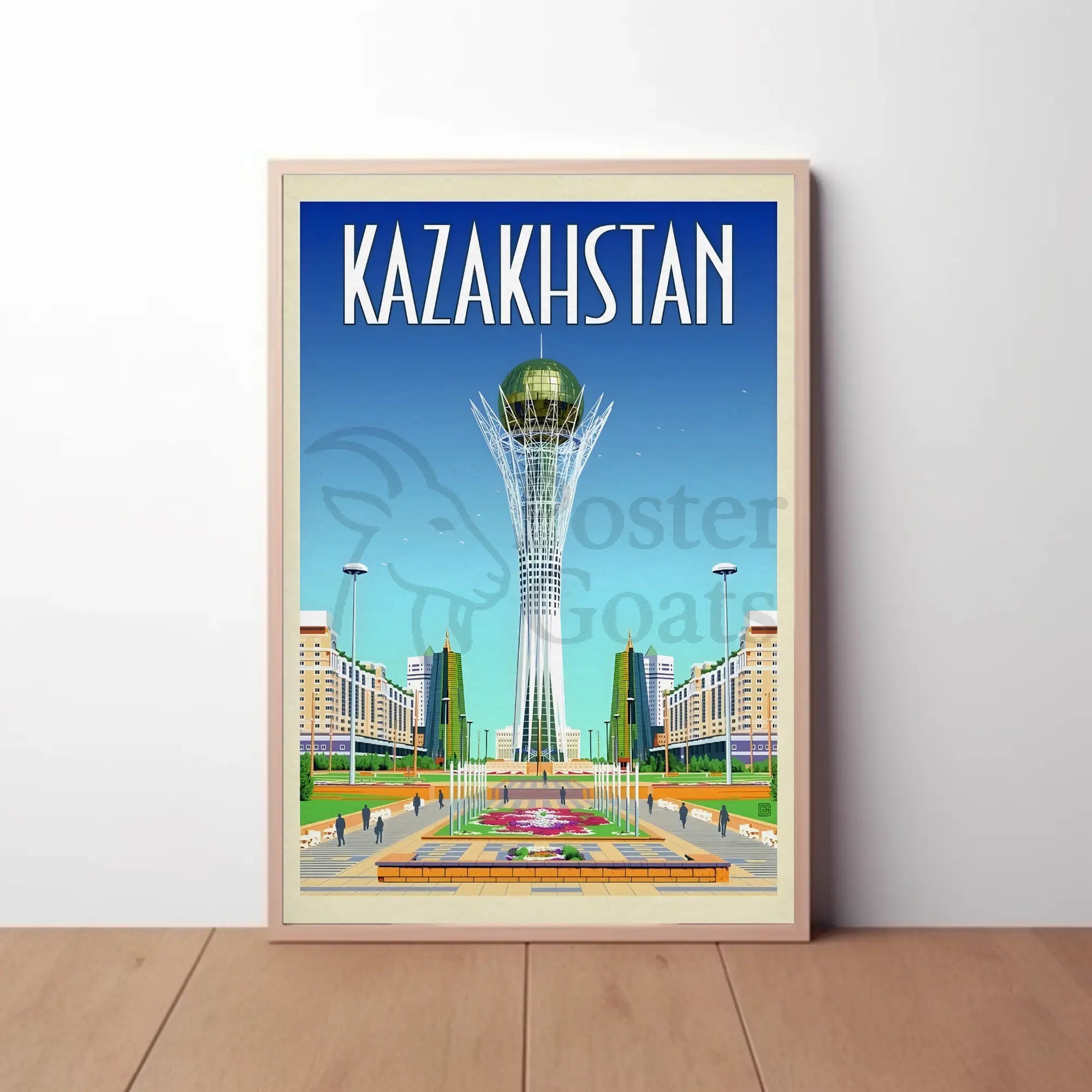 Bayterek Tower in Astana Kazakhstan Travel Poster PosterGoat