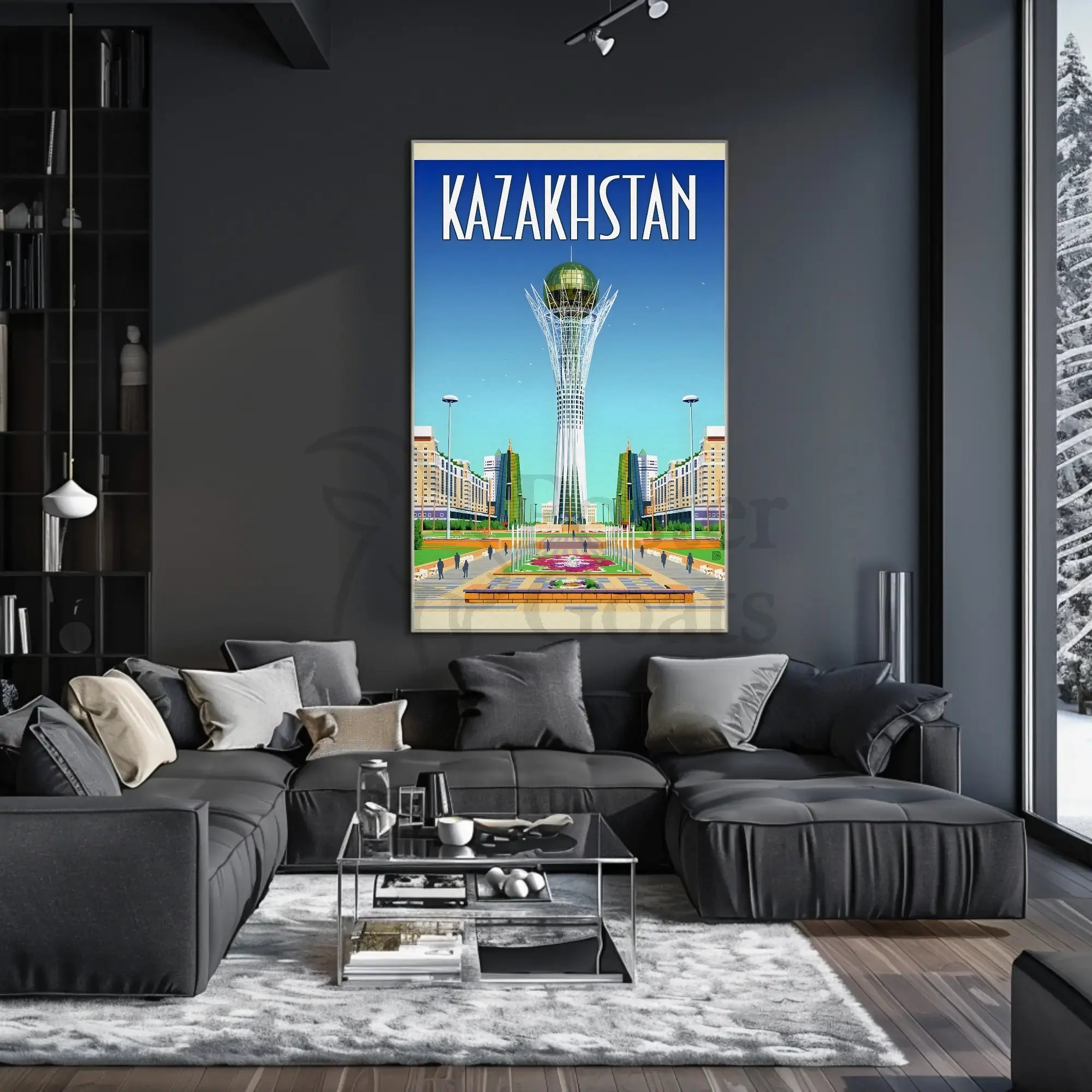 Bayterek Tower in Astana Kazakhstan Travel Poster PosterGoat