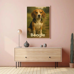 Beagle in Nature Portrait Dog Breed Poster PosterGoat