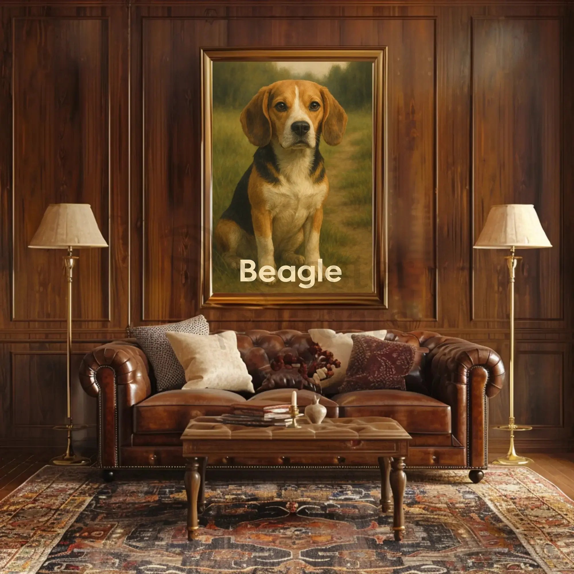 Beagle in Nature Portrait Dog Breed Poster PosterGoat