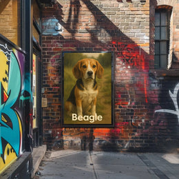 Beagle in Nature Portrait Dog Breed Poster PosterGoat