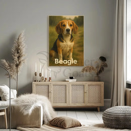 Beagle in Nature Portrait Dog Breed Poster PosterGoat