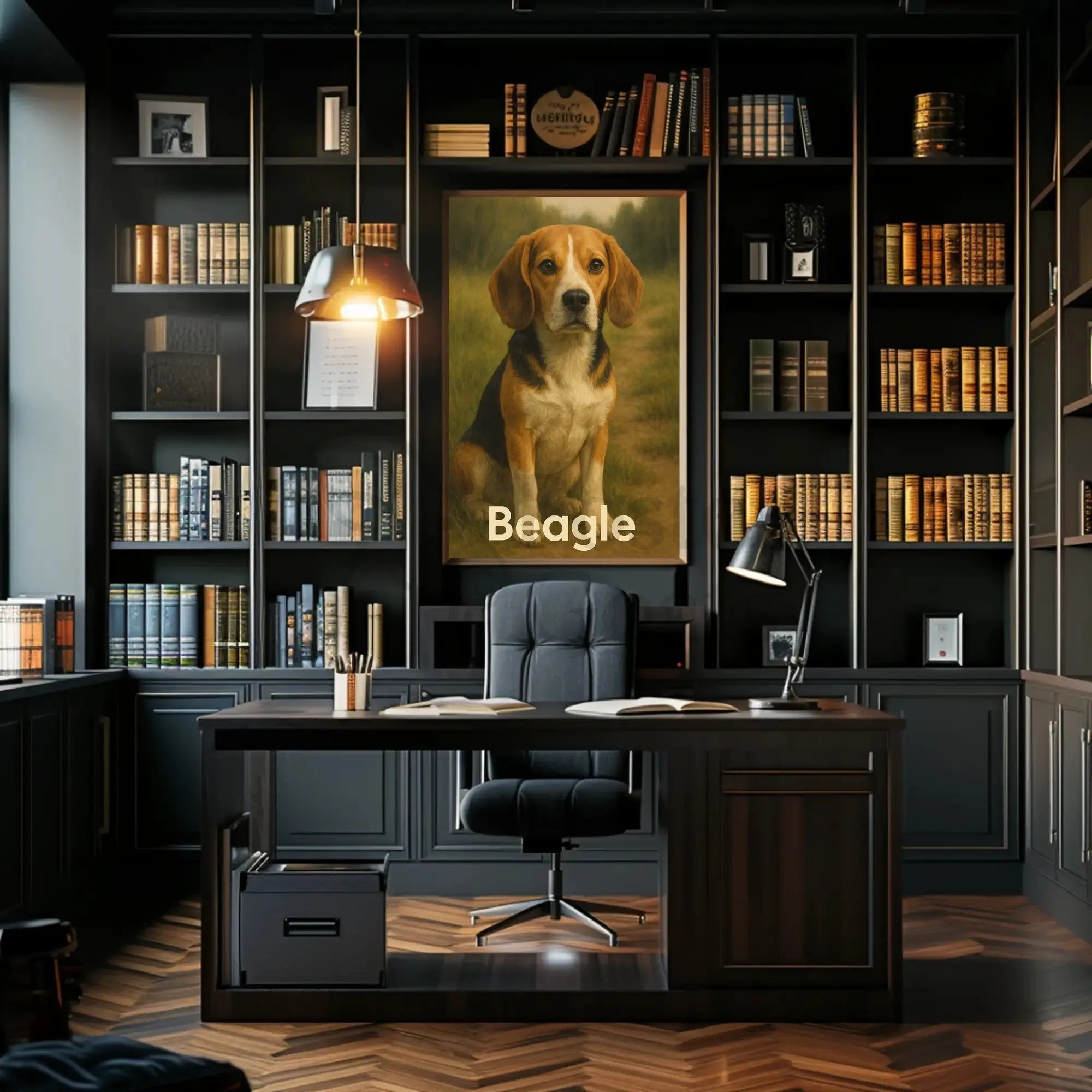 Beagle in Nature Portrait Dog Breed Poster PosterGoat