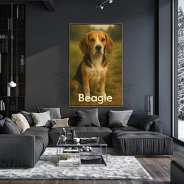 Beagle in Nature Portrait Dog Breed Poster PosterGoat