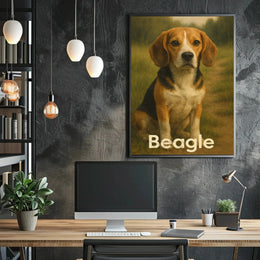 Beagle in Nature Portrait Dog Breed Poster PosterGoat