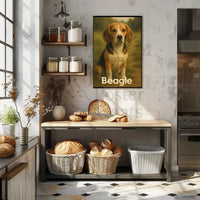 Beagle in Nature Portrait Dog Breed Poster PosterGoat