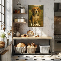 Beagle in Nature Portrait Dog Breed Poster PosterGoat