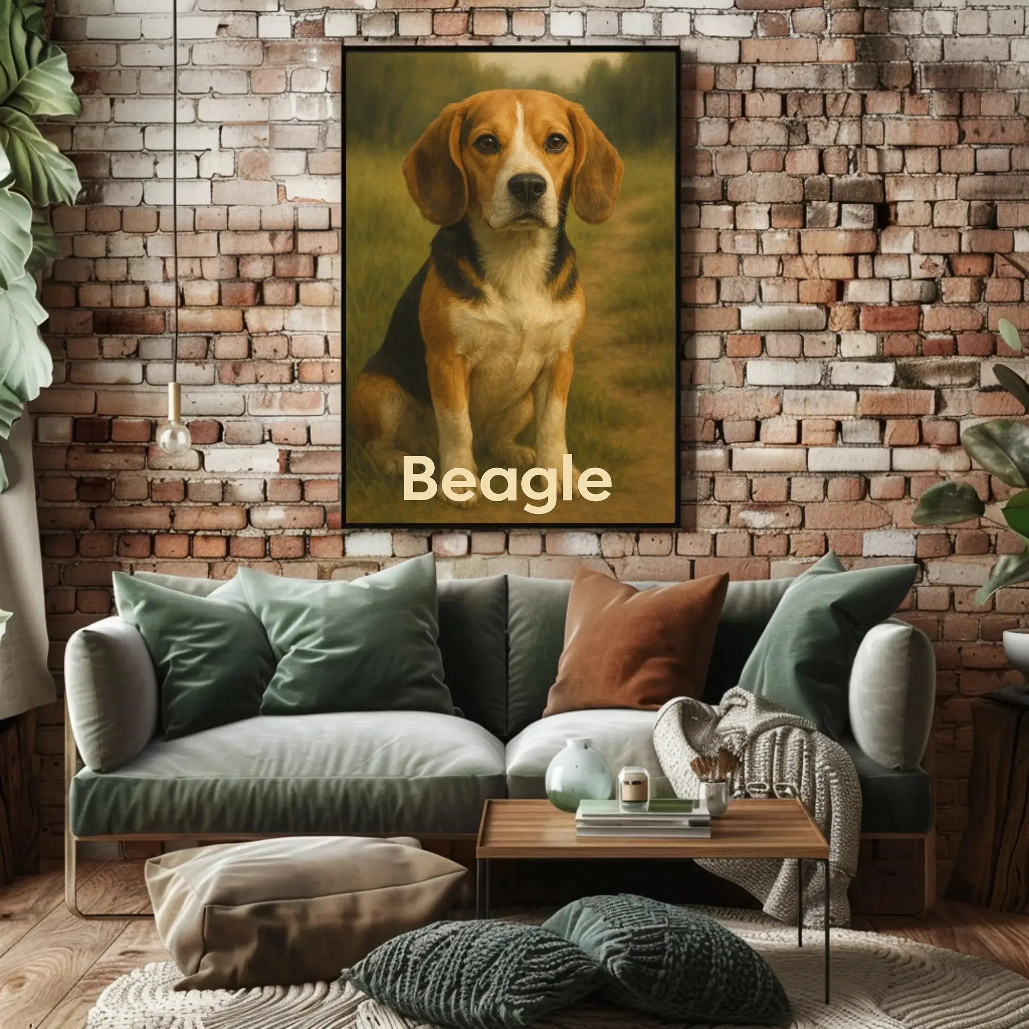 Beagle in Nature Portrait Dog Breed Poster PosterGoat