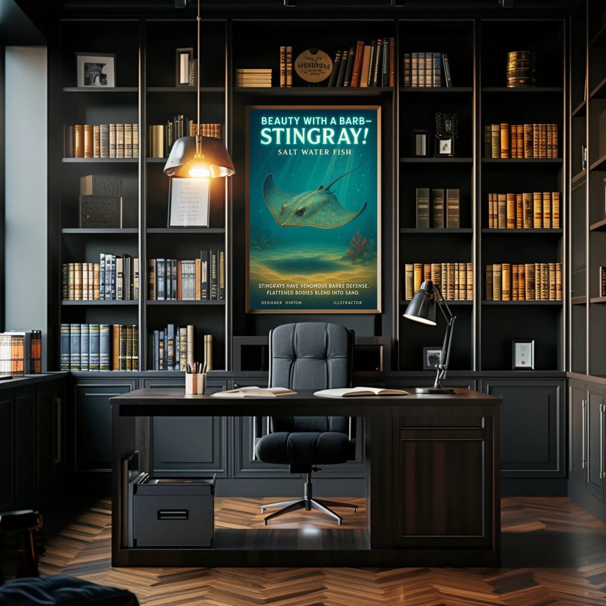 Beauty With A Barb Stingray Poster PosterGoat