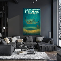 Beauty With A Barb Stingray Poster PosterGoat