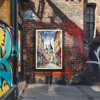 Beauvais Street Scene: Charming French Urban or Cityscape Poster PosterGoat