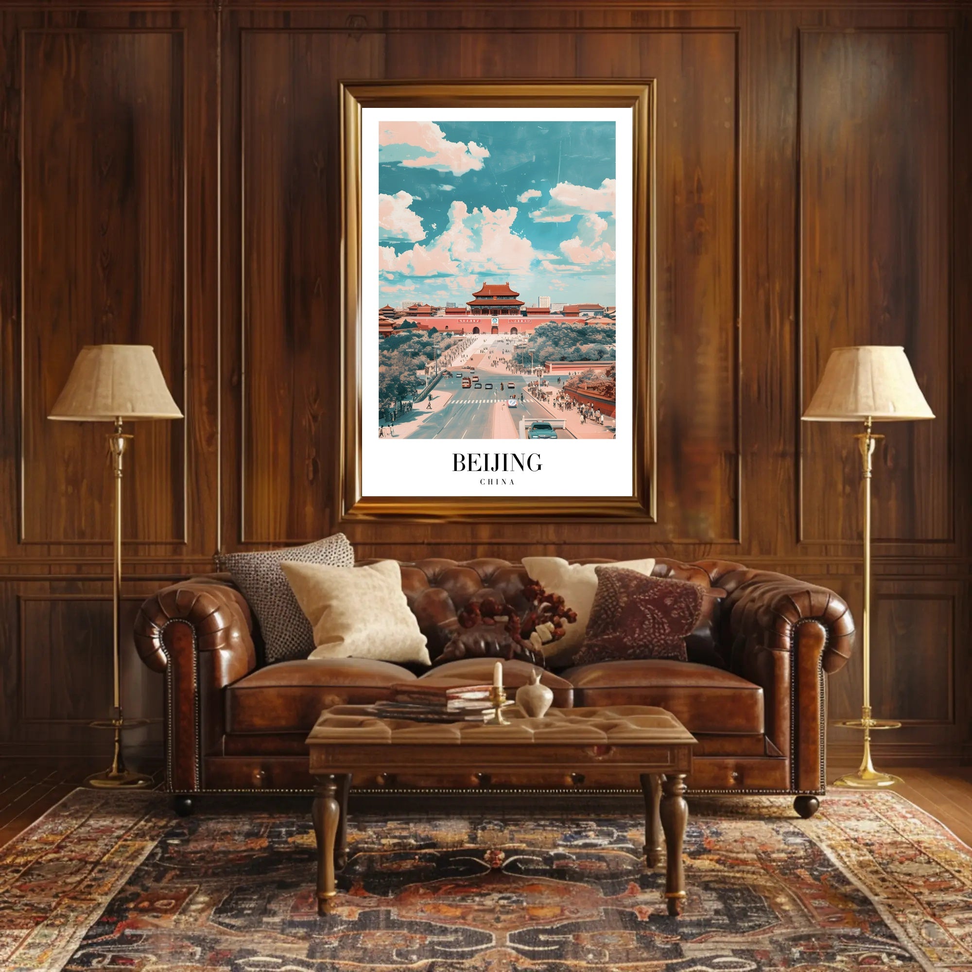 Beijing Architectural Dreamscape Poster - Urban or Cityscape Poster PosterGoat