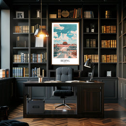 Beijing Architectural Dreamscape Poster - Urban or Cityscape Poster PosterGoat